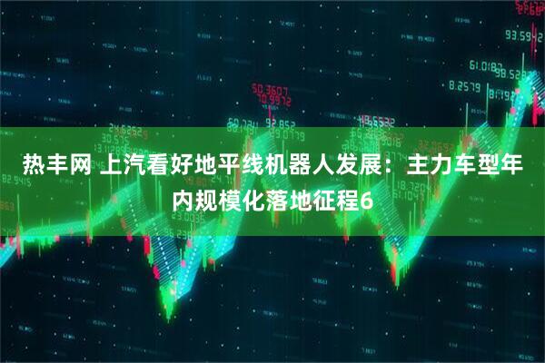 热丰网 上汽看好地平线机器人发展：主力车型年内规模化落地征程6