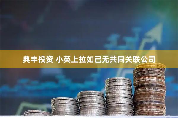 典丰投资 小英上拉如已无共同关联公司