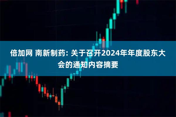 倍加网 南新制药: 关于召开2024年年度股东大会的通知内容摘要